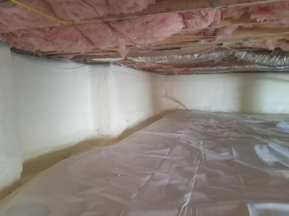 Crawl space encapsulation with closed-cell spray foam for Spray Foam Roofing in Turner